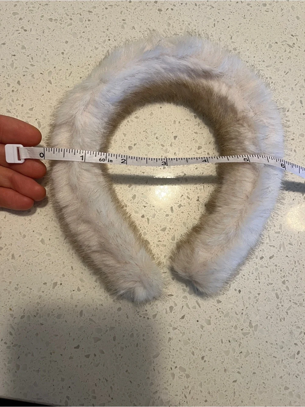 Plush Cream Faux-Fur Headband